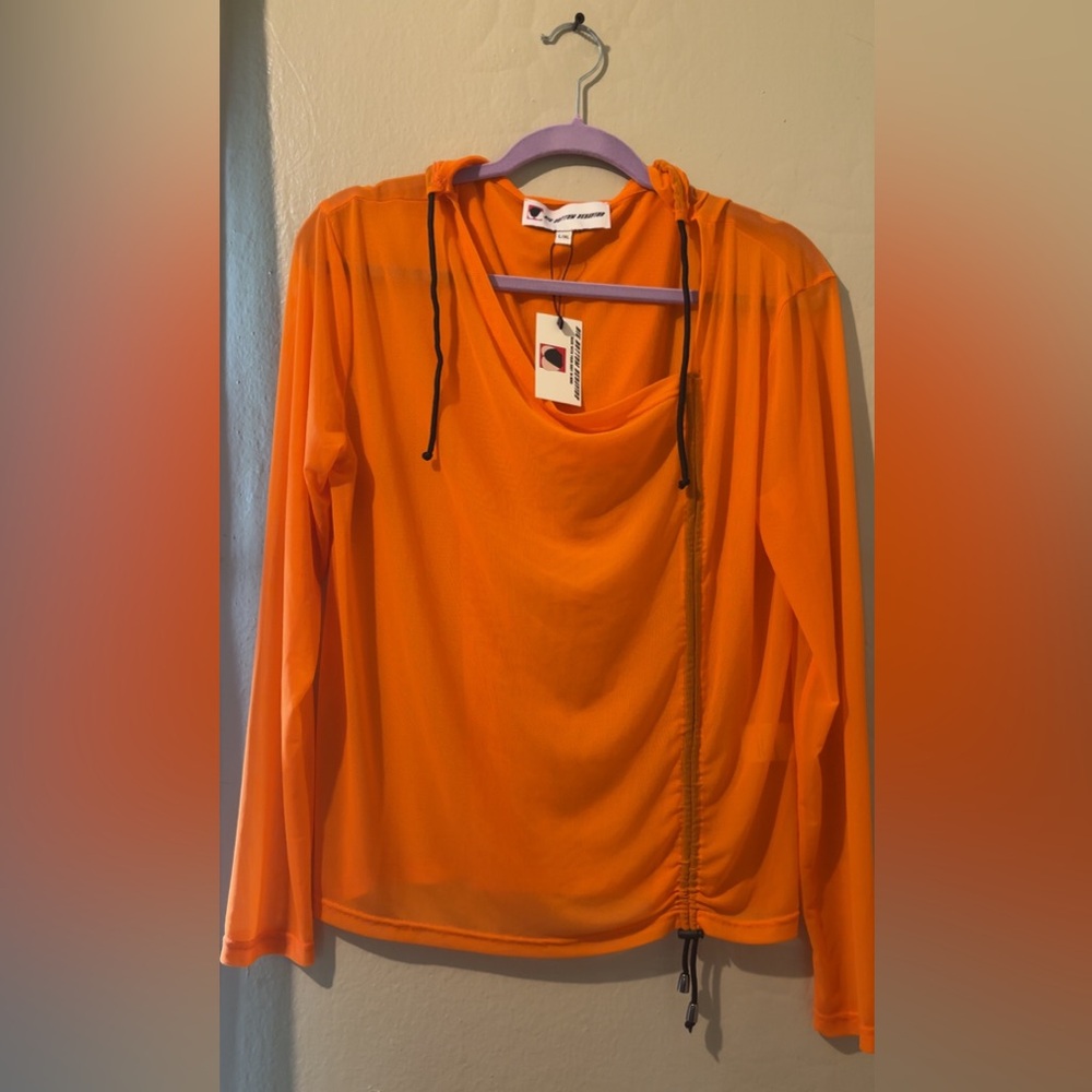 Bright Orange Long Sleeve Top